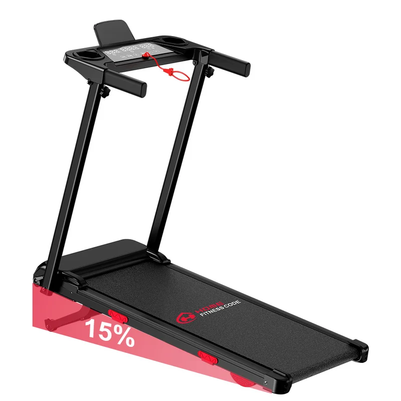 Tapis de Course Pliant Q5 Pro avec Moteur sans Balais, Vitesse 1-12KM/H, 15 % Inclinaison Automatique