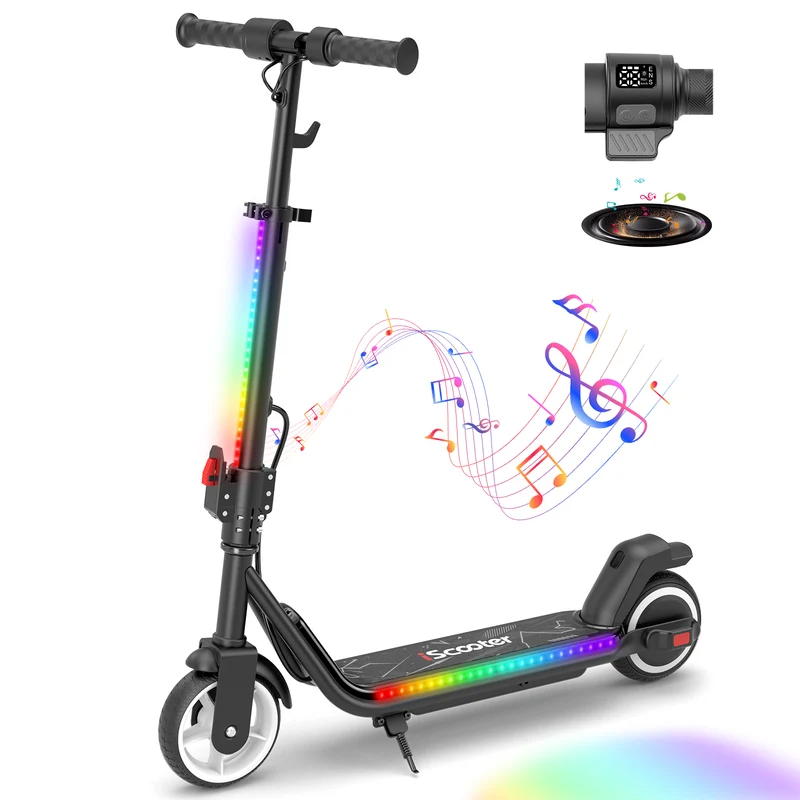 iScooter iK3Max Trottinette électrique pour enfants avec lumières LED