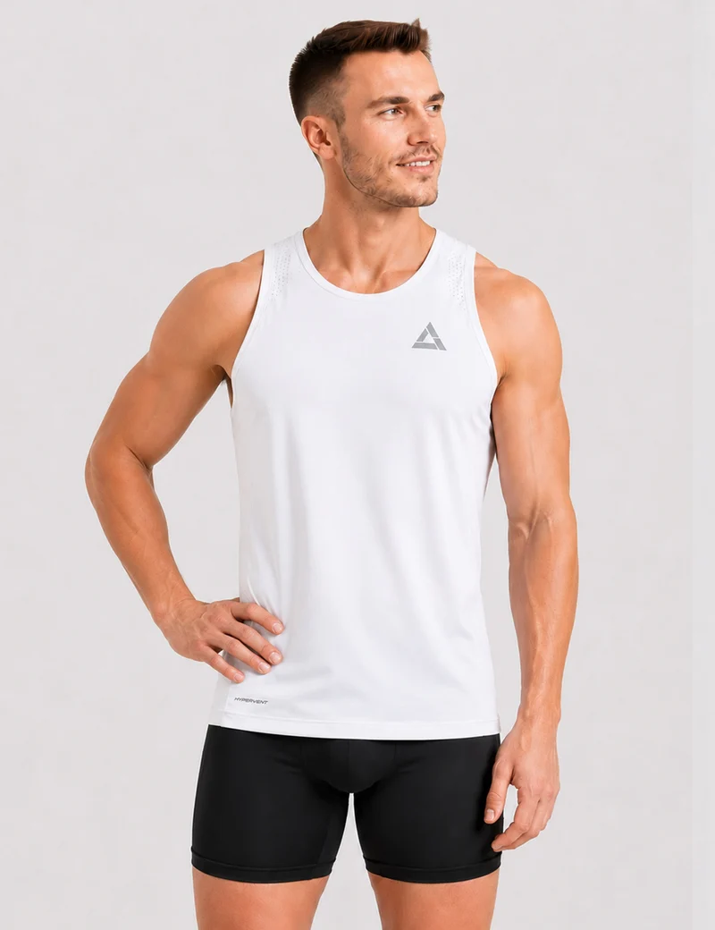 Herren Laufshirt Ärmellos Kurzarm Running Tank-Top Pro Line II Cloud