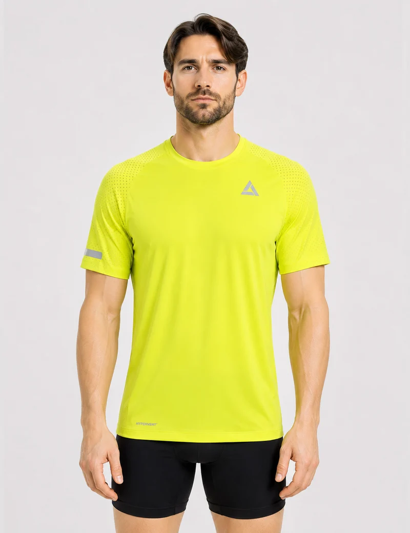 Herren Funktions Laufshirt Kurzarm Running Shirt Pro Line II Pear