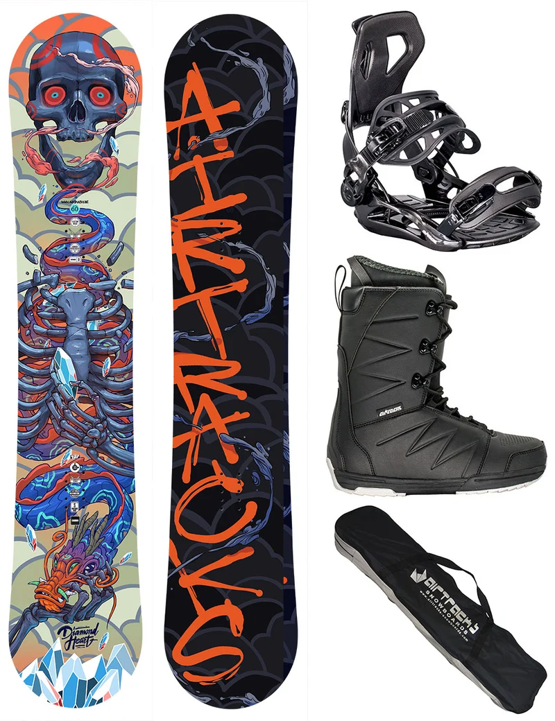 Herren Snowboard Set Diamond Heart + Bindung Master ME + Boots Star + SB Bag