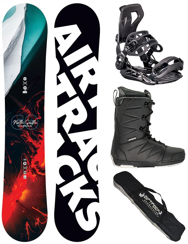 Herren Snowboard Set North South 4 + Bindung Master ME + Boots Star + SB Bag