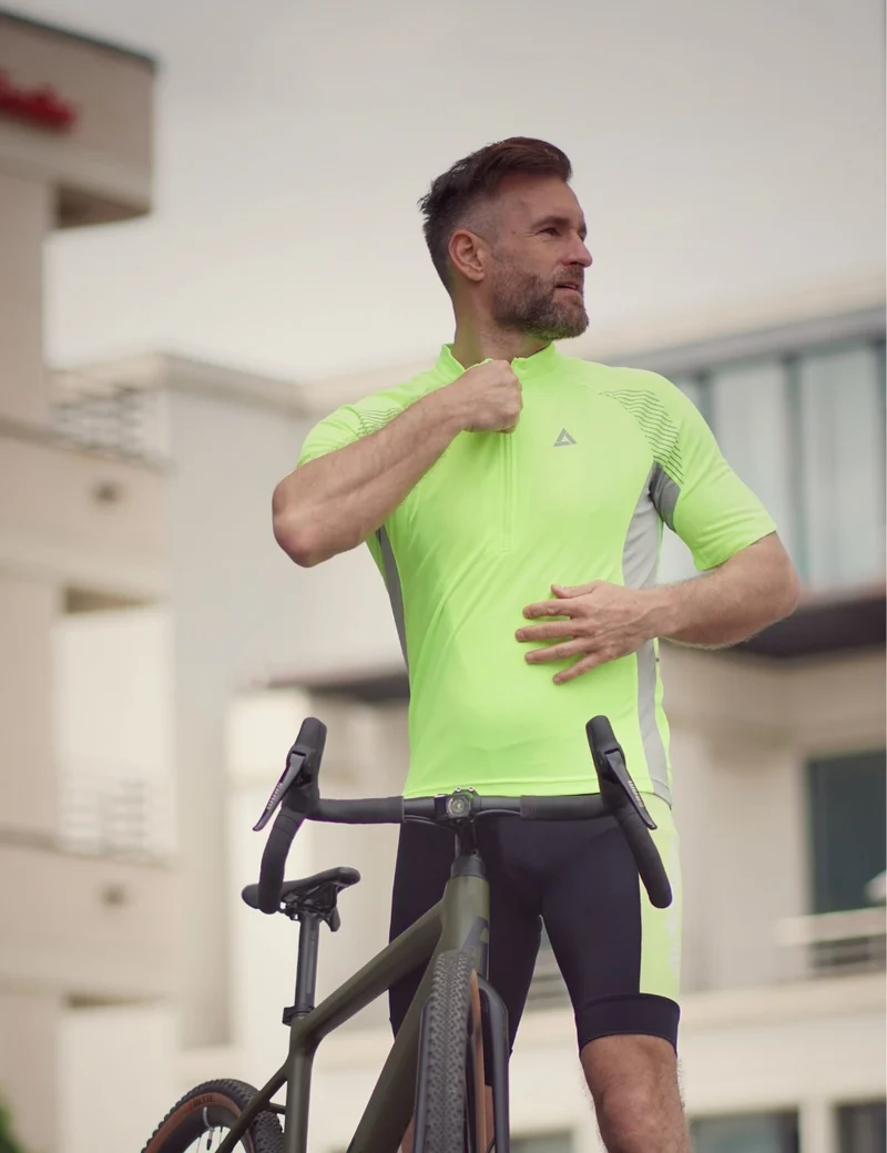 Herren Radtrikot Set Fahrradtrikot Kurzarm Team II + Trägerhose Kurz Pro Line