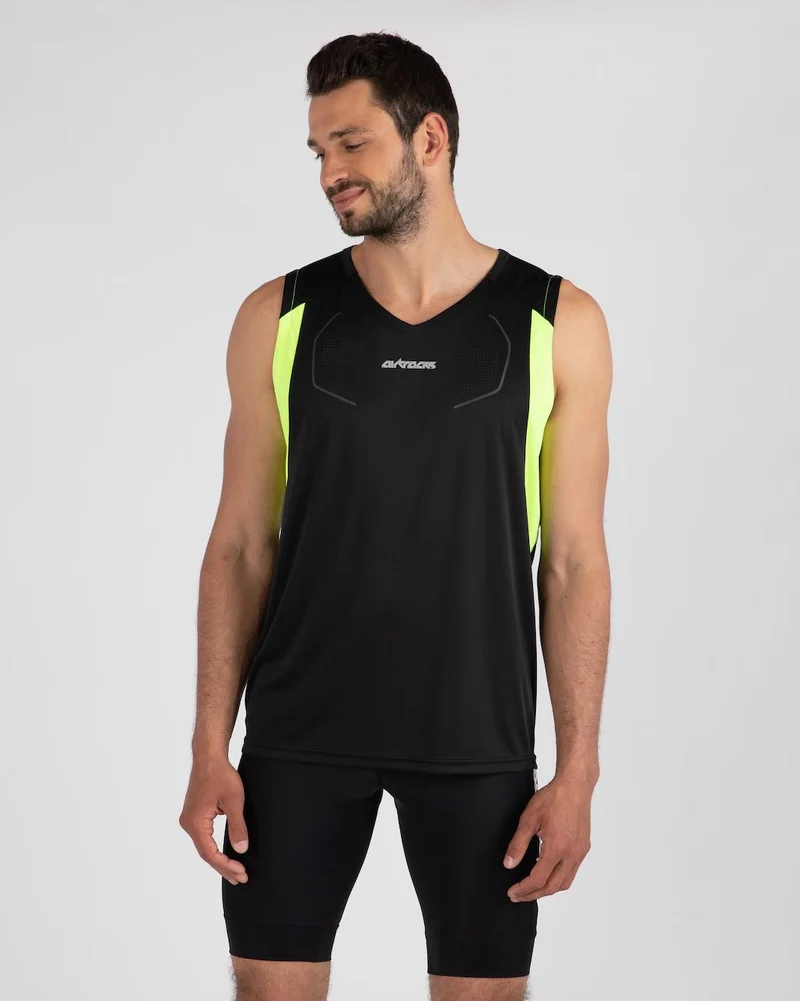 Laufshirt Ärmellos Tank-Top Pro Line Schwarz-Neon Setprodukt