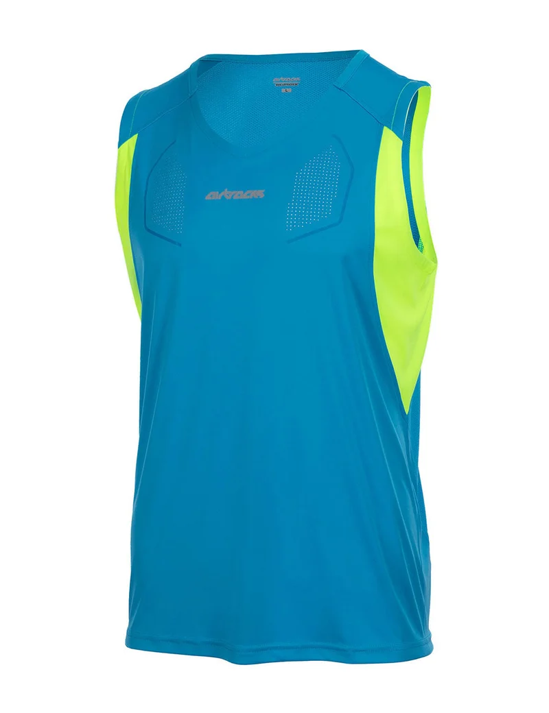 Laufshirt Ärmellos Tank-Top Pro Line Blau-Neon Setprodukt