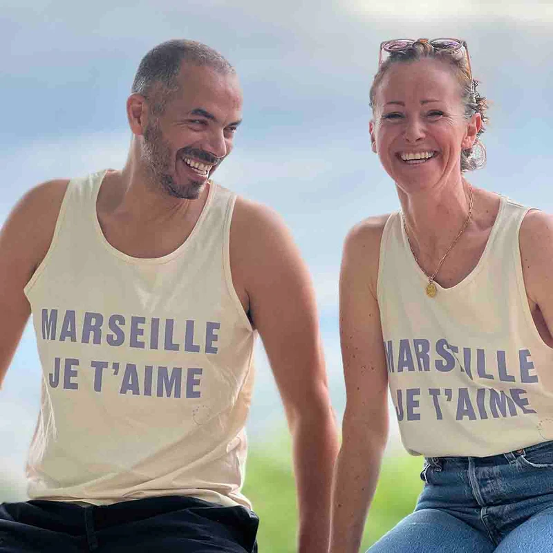 DÉBARDEUR MARSEILLE JE T'AIME - NATUREL
