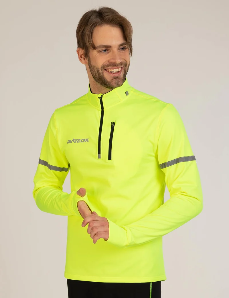 Herren Thermo Fahrradtrikot / Laufshirt Langarm Neon Setprodukt