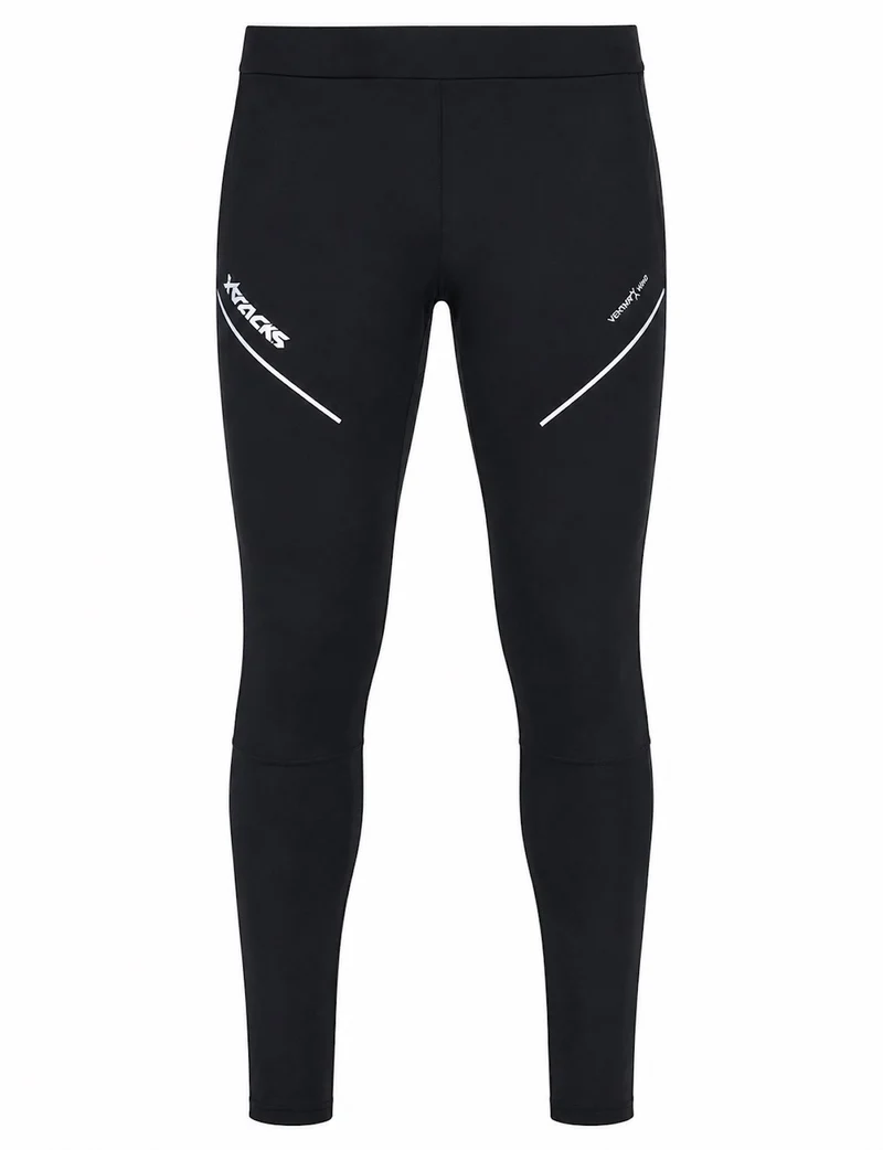 Herren Thermo Winter Laufhose Lang Pro Line Schwarz