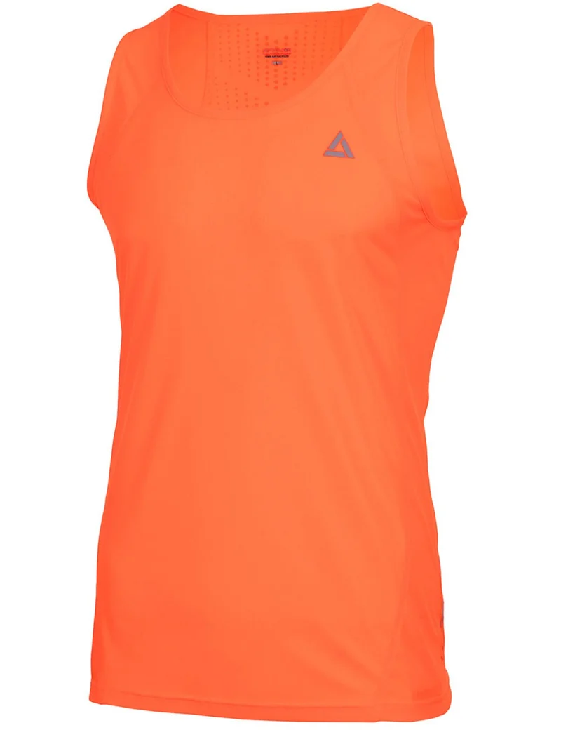 Herren Laufshirt Ärmellos Kurzarm Tank-Top Comfort Line Orange