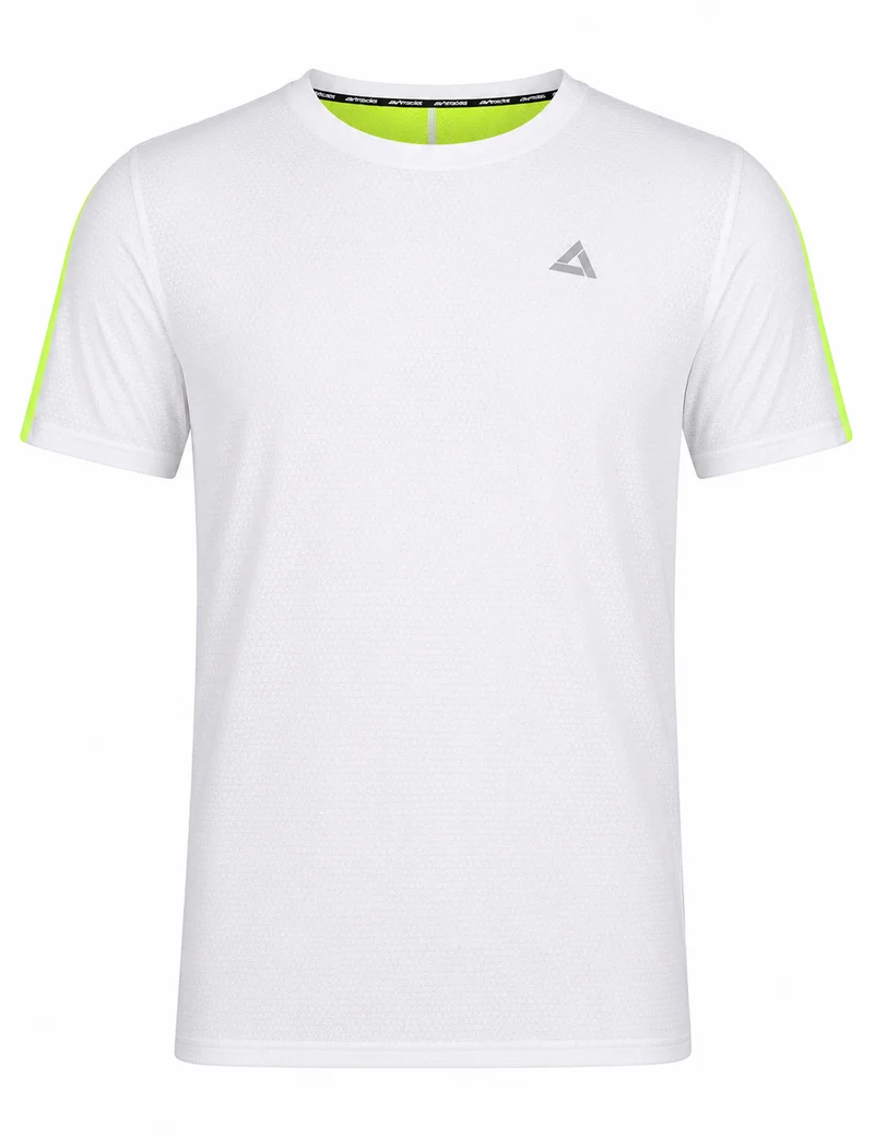 Herren Funktions Laufshirt Kurzarm Pro Line Weiss Neon