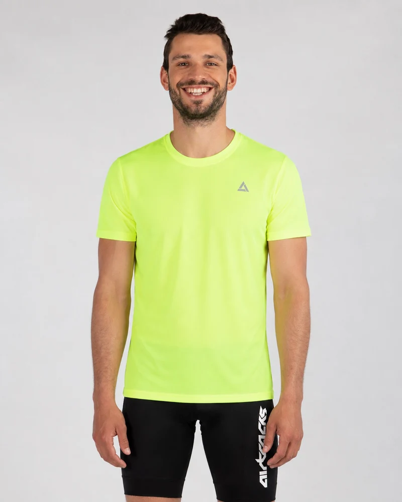 Herren Funktions Laufshirt Kurzarm Comfort Line Neon