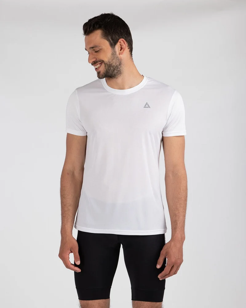 Herren Funktions Laufshirt Kurzarm Comfort Line Weiss
