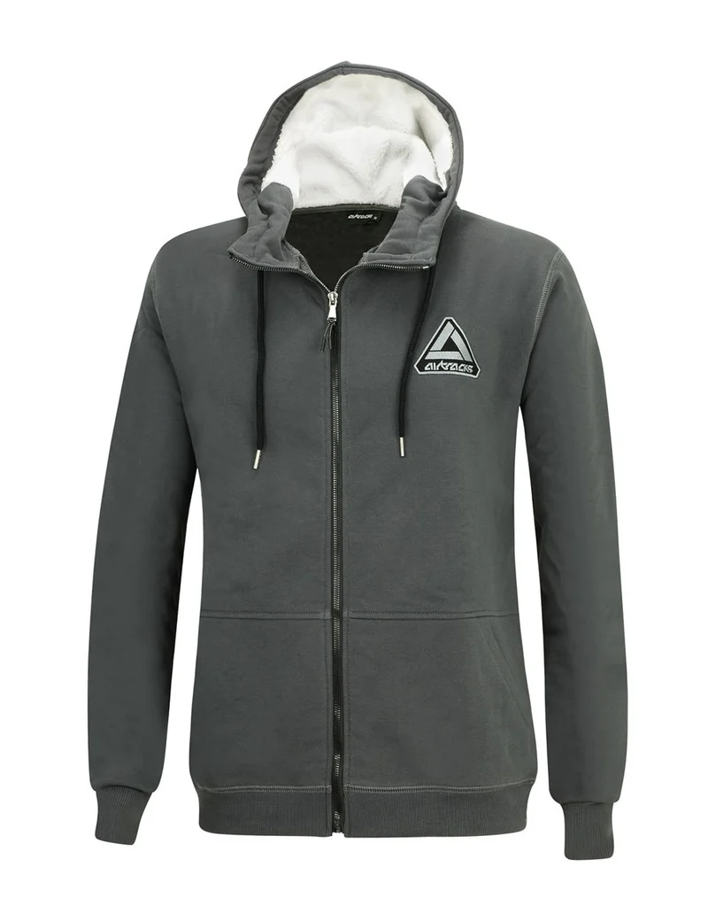 Winter Sweatshirt Crew Pro Line mit Kapuze und Full Zip Grafit
