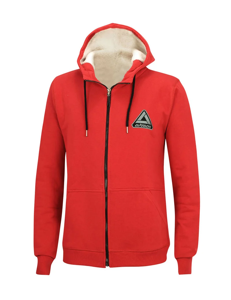 Winter Sweatshirt Crew Pro Line mit Kapuze und Full Zip Rot