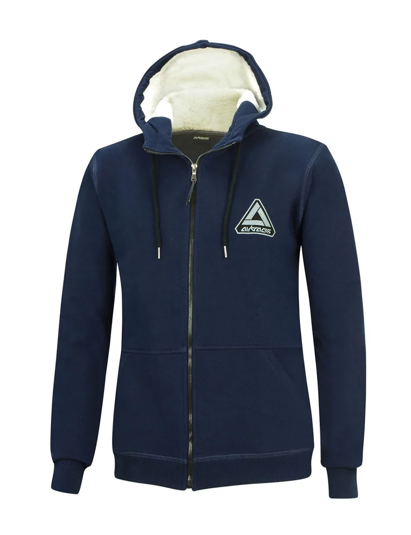 Winter Sweatshirt Crew Pro Line mit Kapuze und Full Zip Navy-Blau