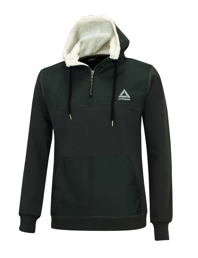 Winter Sweatshirt Crew Pro Line mit Kapuze und Zip Grafit