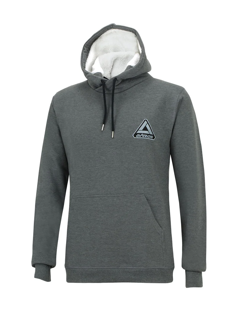 Winter Sweatshirt Crew Pro Line mit Kapuze Dunkel-Melange