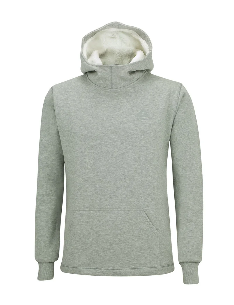 Winter Sweatshirt Crew Comfort Line mit Kapuze Grau-Melange