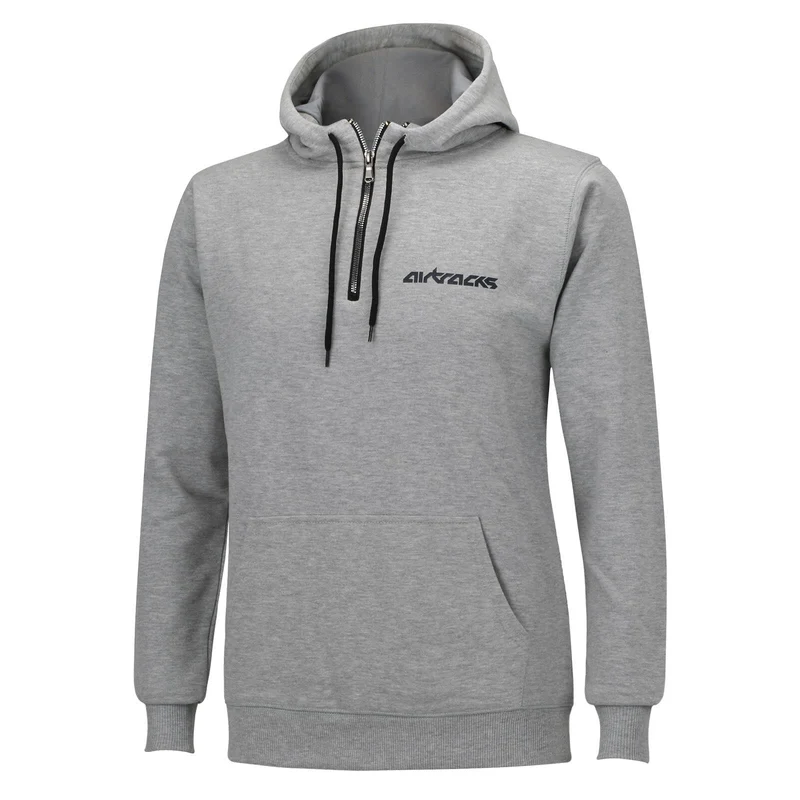 Sweatshirt Crew Team mit Kapuze und Zip Grau