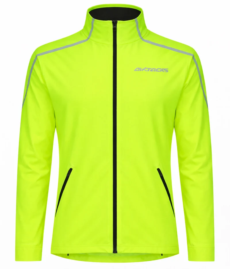 Herren Thermo Fahrradjacke - Laufjacke Air Tech Neon