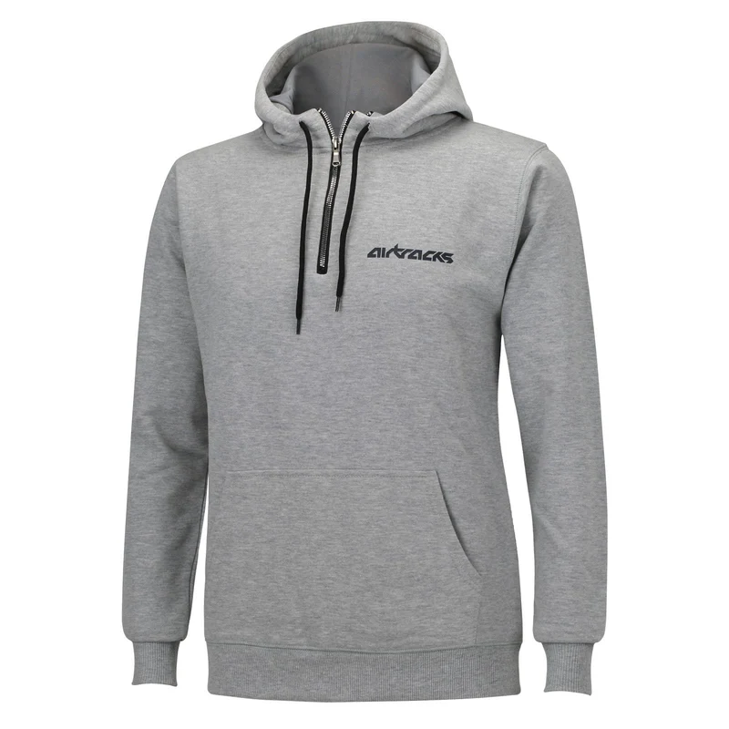 Winter Sweatshirt Crew Team Pro mit Kapuze und Zip Grau