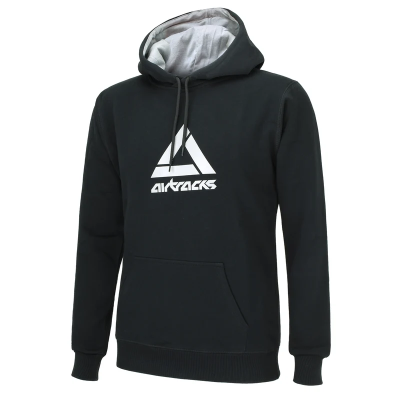 Winter Sweatshirt Crew Team Pro mit Kapuze Schwarz