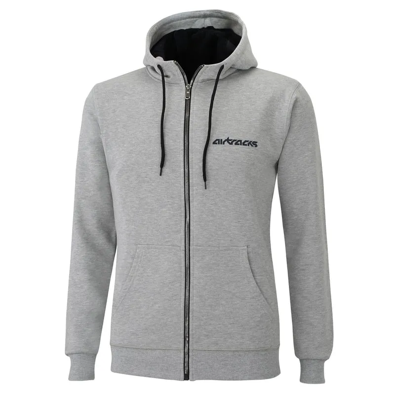 Winter Sweatshirt Crew Team Pro mit Kapuze und Full Zip Grau