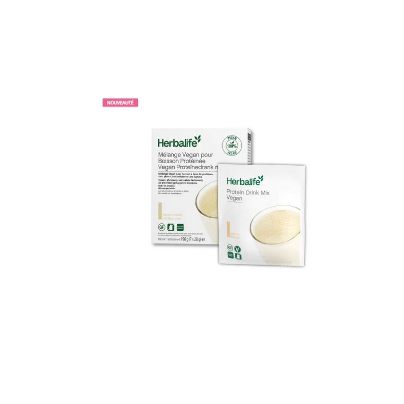Mélange Vegan Herbalife pour Boisson Protéinée Vanille 7 sachets de 28g
