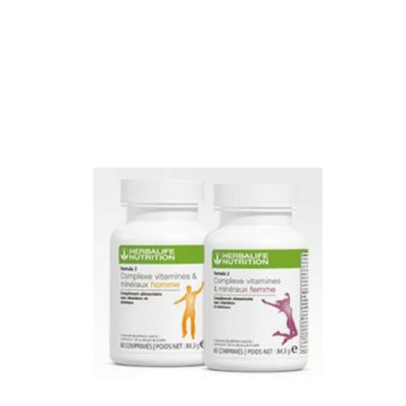 Formula 2 Complexe vitamines et minéraux Herbalife-60 comprimés