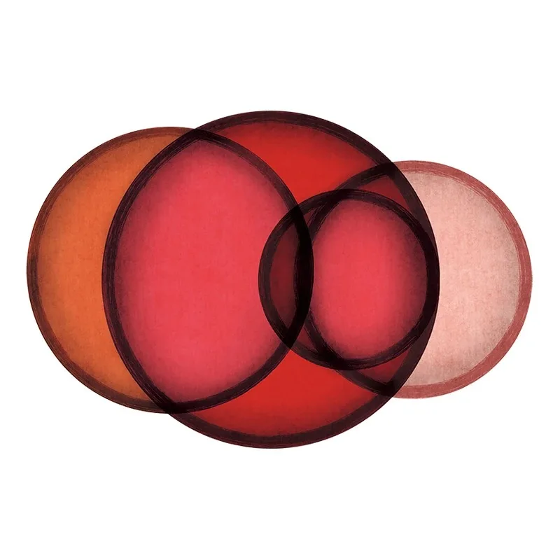 Tapis Irrégulier Rouge