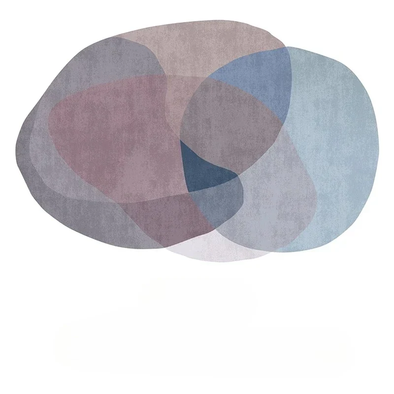 Tapis Irrégulier Bleu