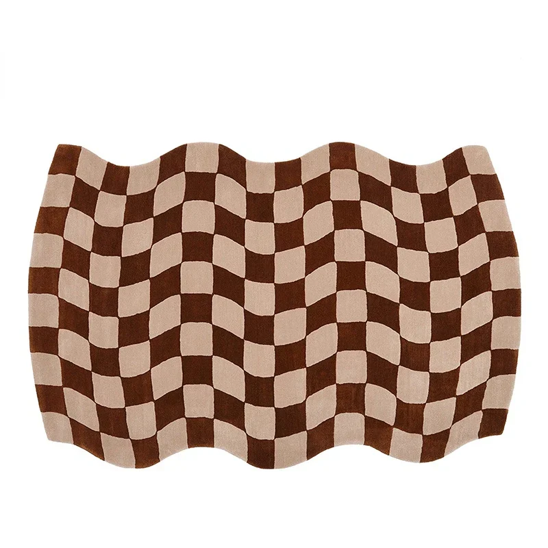 TAPIS ONDULÉ MARRON BEIGE