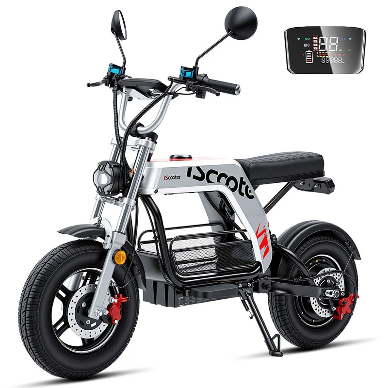 iScooter DX5Pro – Trottinette électrique 2000 W avec siège et grand panier