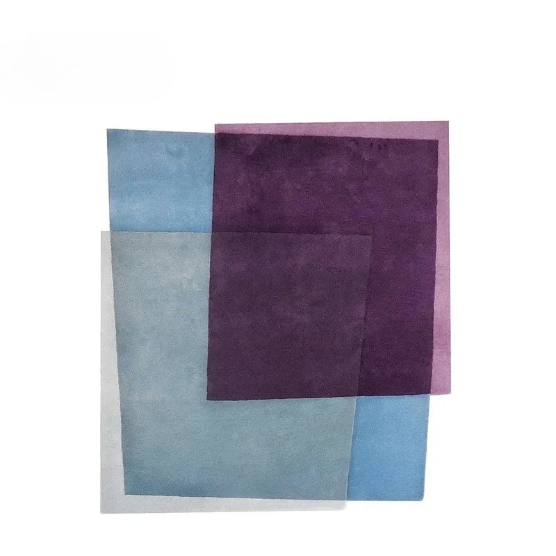 Tapis Géométrique Bleu Canard