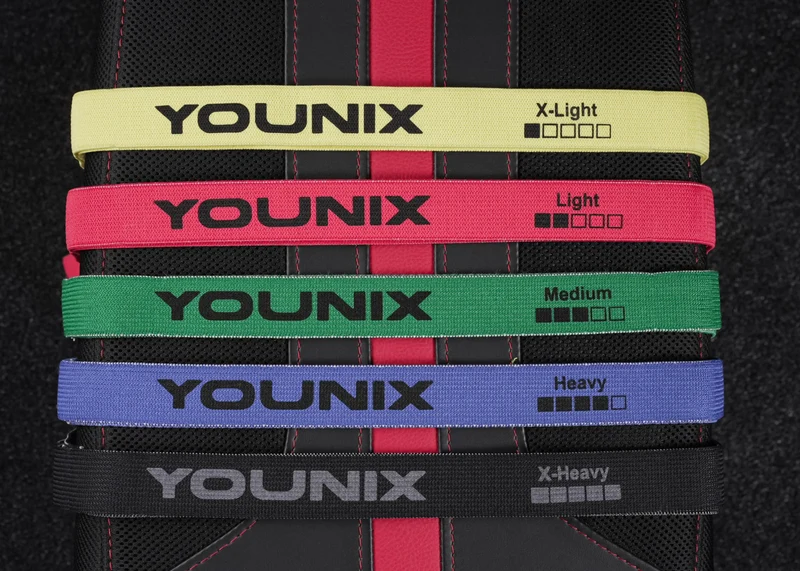 Younix Widerstandsbänder Full Set – 5 Fabric Bands 104 cm