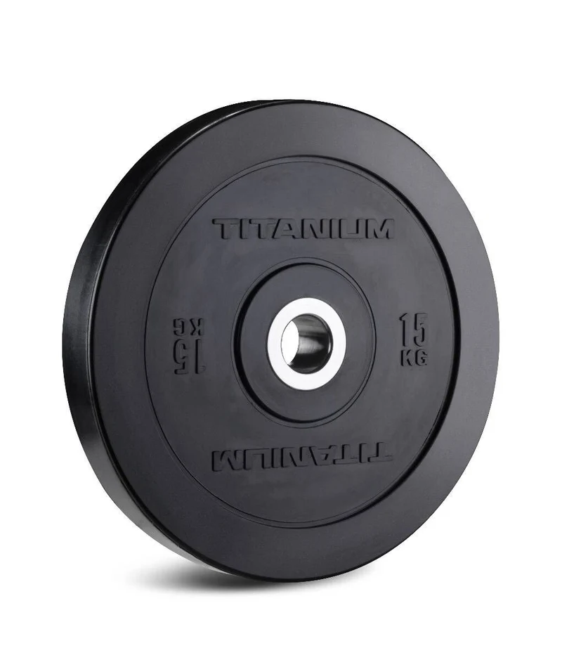 Disque Olympique Bumper Noir 15 KG BP15