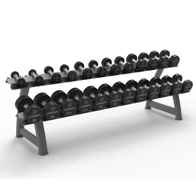 HD30 Jeu d’Haltères Ronds 2,5- 30Kg + Rack