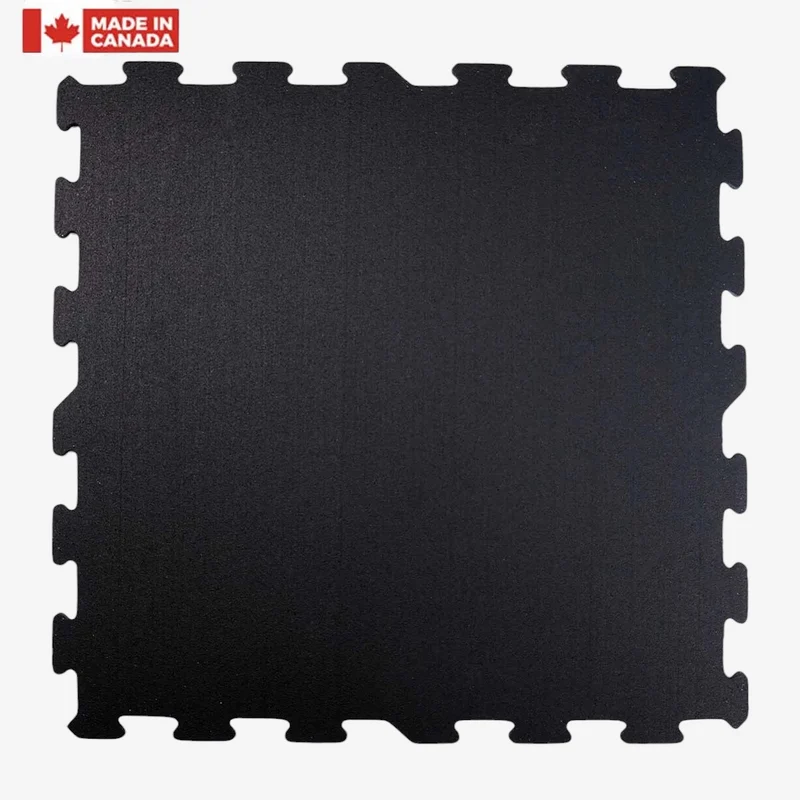 Tuile de caoutchouc 2'x2' - BLACK - Serie Classic 8mm