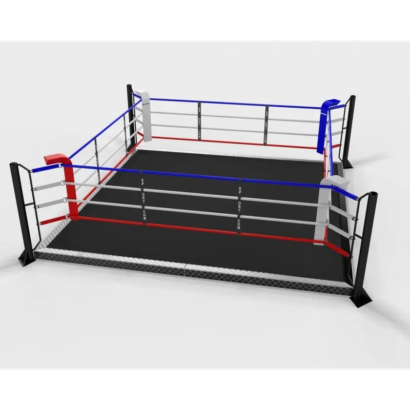 Trainingsboxring mit 15 cm Podium – 4×4 bis 6×6 m, 16 Seile