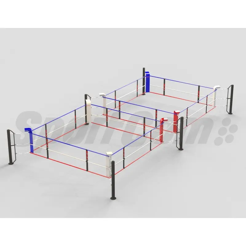 Doppel-Boxring mit Stahlpfosten – Bodenmontage, 8×4 bis 14×7 m