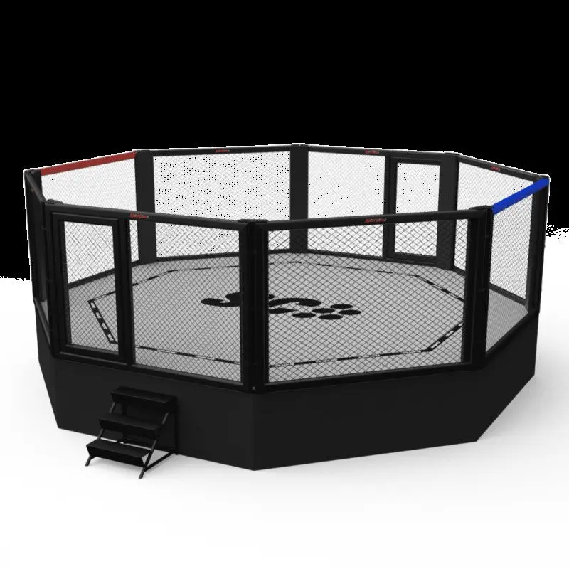 MMA-Wettkampfkäfig Ø 9 m auf 9-m-Podium – ohne Laufsteg
