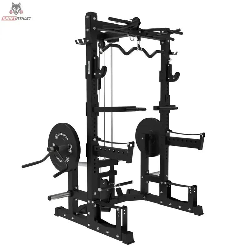 Ultimate Half Rack mit Hoch- und Niedrigpulley Titanium Strength