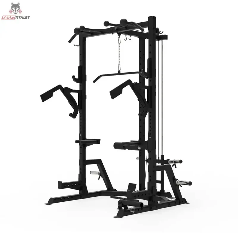 Half Rack mit Hoher und Niedriger Seilzug AX60 Titanium Strength