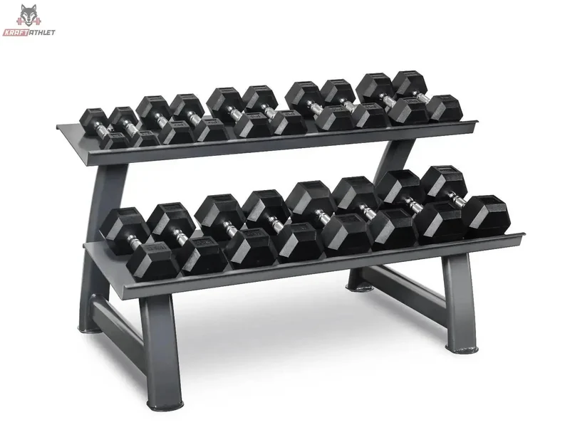 Hexagonal Hantelset 2-20 kg + Rack TH20 Titanium Strength