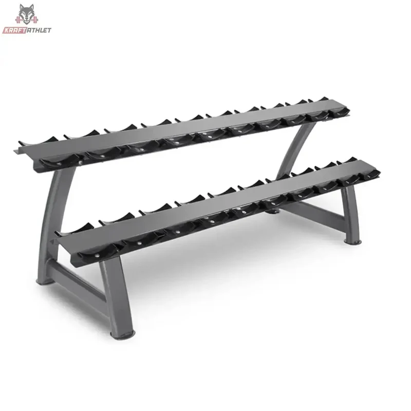 Hantelständer mit Ablagen - 2 Ebenen (10 Paare) Titanium Strength
