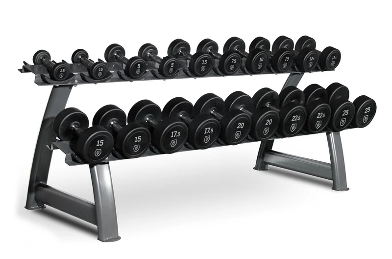 Jeu Haltères Ronds 2,5- 25Kg + Rack HD25