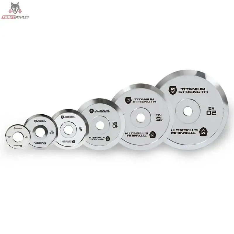 80 kg Set Chromierte Powerlifting Hantelscheiben – Olympisch Titanium Strength