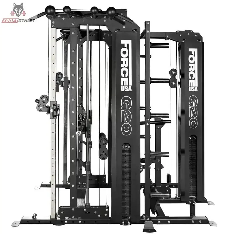 Multifunktionale Maschine G20 V2 Pro All-In-One Trainer - Smith Machine, Functional Trainer, Power Rack, Vertical Leg Press und Lat- und Ruderstation Force USA