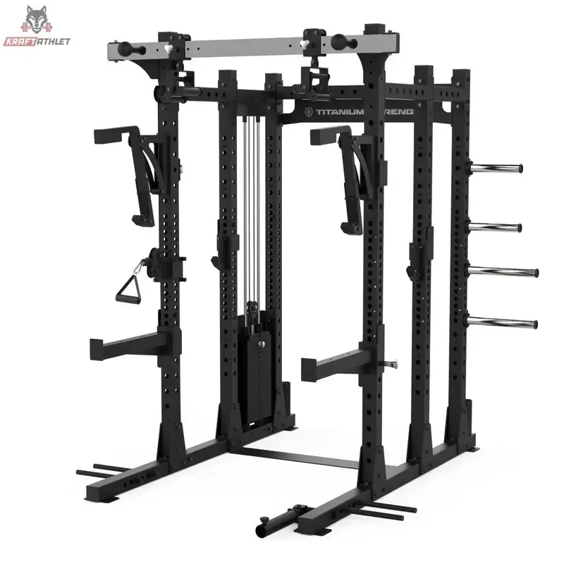 Half Rack mit einstellbarem 100-kg-Seilzug E50 Titanium Strength Elite Series