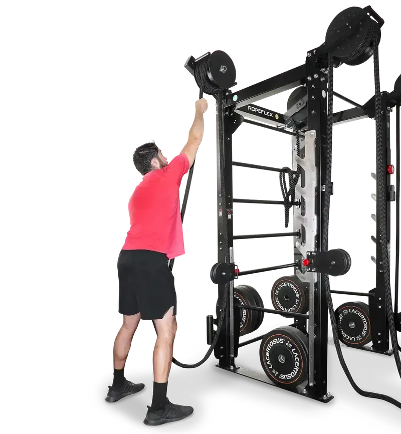 Ropeflex RX2100 Anbau-Seiltrainer – Endlosseil mit Magnetwiderstand für Rack, Rig und Wand
